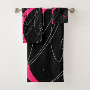 Moderne minimale abstracte krabbel bad handdoek