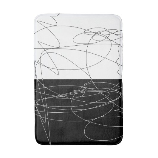 Moderne minimale abstracte krabbel badmat (Voorkant Verticaal)