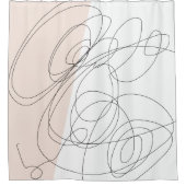 Moderne minimale abstracte krabbel douchegordijn (Voorkant)