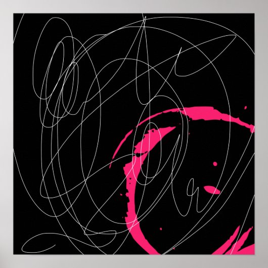 Moderne minimale abstracte krabbel poster (Voorkant)