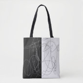 Moderne minimale abstracte krabbel tote bag (Voorkant)