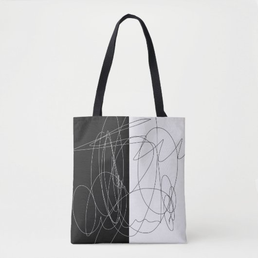 Moderne minimale abstracte krabbel tote bag (Voorkant)