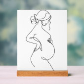 Moderne, minimale Abstracte lijntekening Acryl Bord (Neutraal)