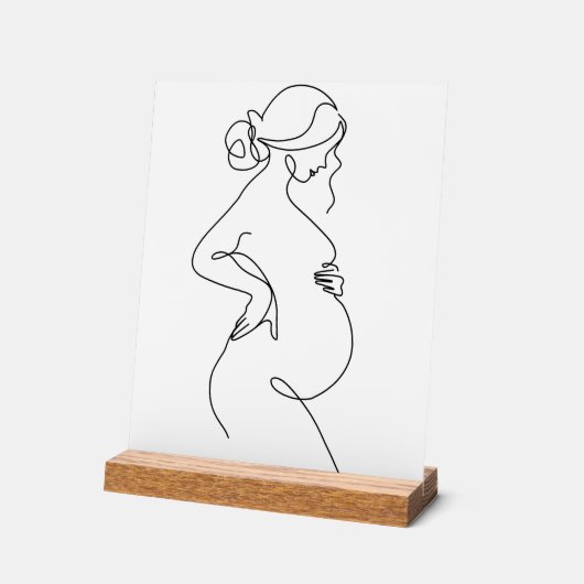 Moderne, minimale Abstracte lijntekening Acryl Bord (Hoek)