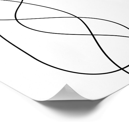 Moderne, minimale Abstracte lijntekening Poster (Hoek)