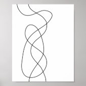 Moderne, minimale Abstracte lijntekening Poster (Voorkant)