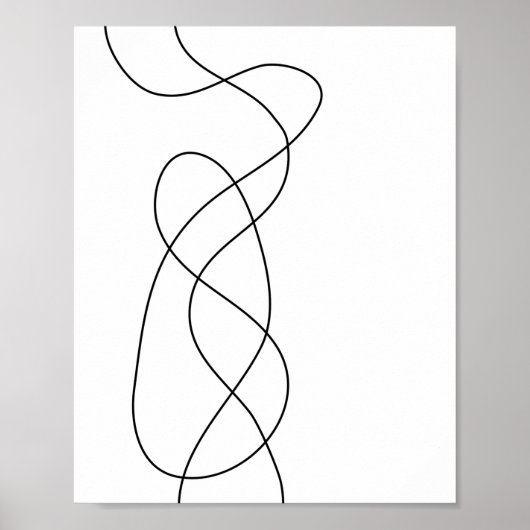Moderne, minimale Abstracte lijntekening Poster (Voorkant)