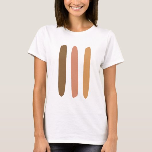 Moderne, minimale Abstracte lijntekening T-shirt (Voorkant)