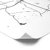 Moderne, minimale Abstracte plattegrond Winston-Sa Poster (Hoek)