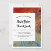 Moderne minimale Abstracte typografie-bruiloft Kaart (Voorkant)