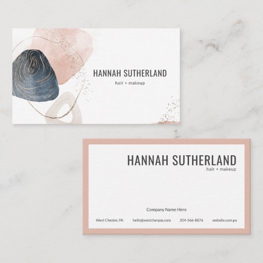 Moderne, minimale Abstracte typografie Visitekaartje (Voorkant / Achterkant)