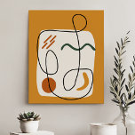 Moderne, minimale Abstracte vormen en lijnen Imitatie Canvas Print<br><div class="desc">Vergroot uw ruimte met deze moderne en minimalistische canvasprint. Met een boeiende opstelling van abstracte vormen en lijnen in een warme oranje tint roept dit kunstwerk een gevoel van rust en balans op. Perfect voor het toevoegen van een vleugje eigentijdse elegantie aan uw huis of kantoor, dit veelzijdige stuk past...</div>