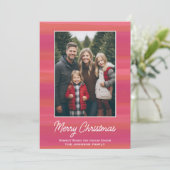 Moderne minimale Abstracte Waterverf Verticale fot Feestdagenkaart (Staand voorkant)