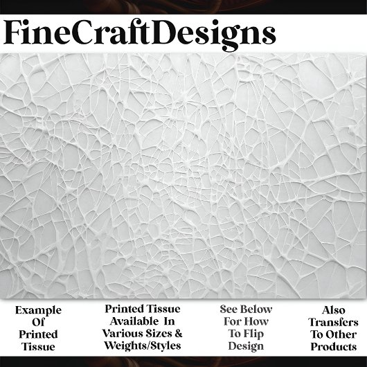 Moderne minimale Abstracte witte Web AE2 decoupage Tissuepapier