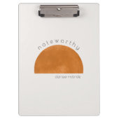 Moderne, minimale Abstracte zon op maat Klembord (Voorkant)