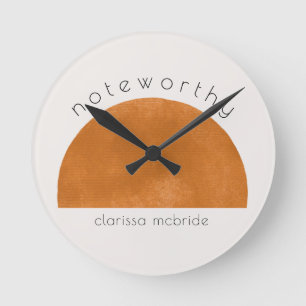 Moderne, minimale Abstracte zon op maat Ronde Klok