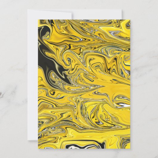 Moderne minimale Abstracte zwarte gouden verfbruil Save The Date (Achterkant)