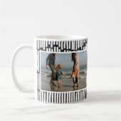 Moderne minimale afbeelding 2 foto zwart-wit koffiemok (Links)