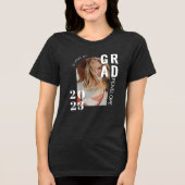 Moderne minimale Afstudeerder Typografie Klasse va Tri-Blend Shirt (Voorkant)