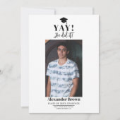 Moderne minimale Afstuderen foto aankondiging (Voorkant)