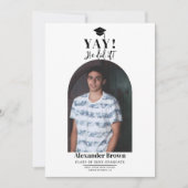 Moderne minimale Afstuderen foto aankondiging (Voorkant)