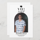 Moderne minimale Afstuderen foto aankondiging (Voorkant / Achterkant)