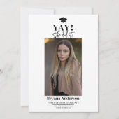 Moderne minimale Afstuderen foto aankondiging (Voorkant)