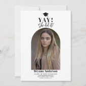 Moderne minimale Afstuderen koepel foto aankondigi Kaart (Voorkant)