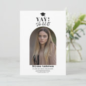 Moderne minimale Afstuderen koepel foto aankondigi Kaart (Staand voorkant)