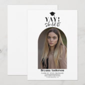 Moderne minimale Afstuderen koepel foto aankondigi Kaart (Voorkant / Achterkant)