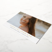 Moderne, minimale Afstuderen voor foto's Gold Folie Uitnodiging (Gedraaid)