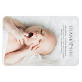 Moderne minimale Baby foto dank u geschenk aandenk Magneet (Horizontaal)