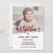 Moderne minimale Baby fotodoop Kaart (Voorkant)