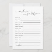 Moderne minimale Baby shower wensen voor Baby Kaar Kaart (Voorkant)