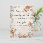 Moderne minimale babyshower uitnodiging template (Staand voorkant)
