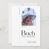 Moderne minimale "Bach & Boujee" Bachelorette Kaart (Voorkant)