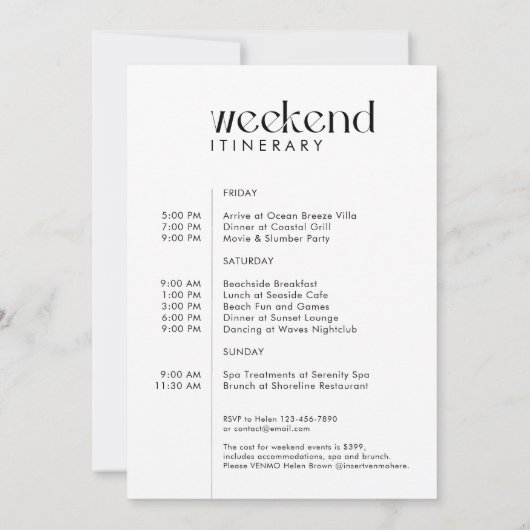 Moderne minimale "Bach & Boujee" Bachelorette Kaart (Achterkant)