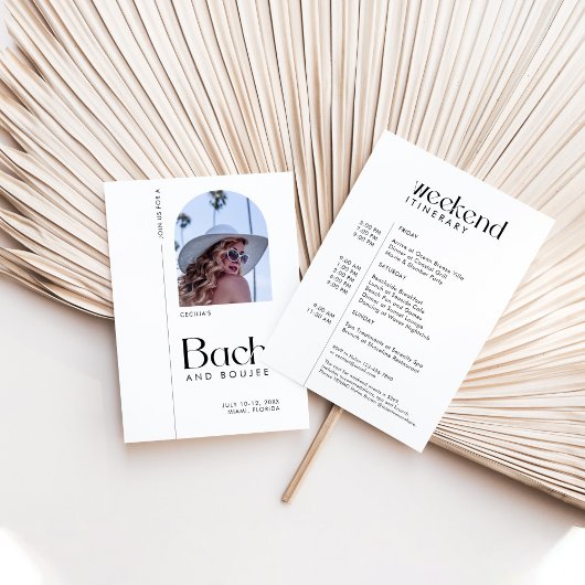 Moderne minimale "Bach & Boujee" Bachelorette Kaart