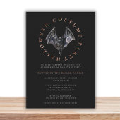 Moderne minimale bat Halloween kostuumfeest Kaart