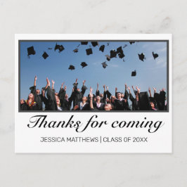 Moderne minimale Bedankt voor Afstuderen om foto t Briefkaart