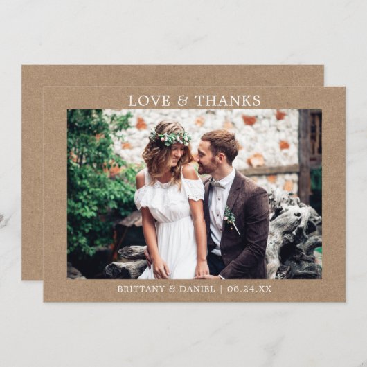 Moderne, minimale Bedankt voor een eenvoudige lief (Voorkant / Achterkant)