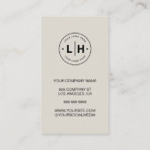 Moderne minimale bedrijfsactiviteiten klantenkaartje (Achterkant)