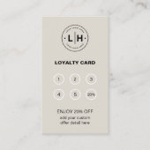 Moderne minimale bedrijfsactiviteiten klantenkaartje (Voorkant)