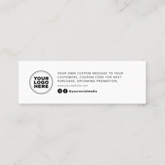 Moderne minimale bedrijfsdoorvoer via bestelling contactkaartje (Achterkant)