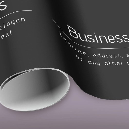 Moderne minimale bedrijfsnaam & andere info | Zwar Cadeaupapier