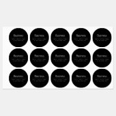 Moderne minimale bedrijfsnaam & andere info | Zwar Labels (Vel)