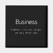 Moderne minimale bedrijfsnaam & andere info | Zwar Magneet (Voorkant)