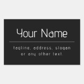 Moderne minimale bedrijfsnaam & andere info | Zwar Rechthoekige Sticker (Voorkant)