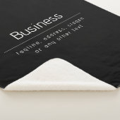 Moderne minimale bedrijfsnaam & andere info | Zwar Sherpa Deken (3/4)