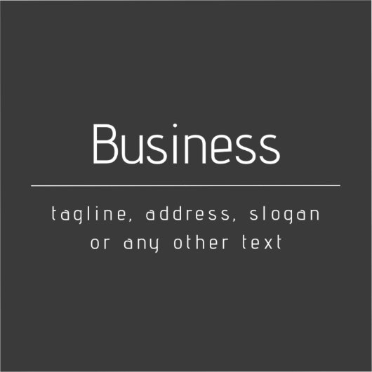 Moderne minimale bedrijfsnaam & andere info | Zwar Sticker (Voorkant)